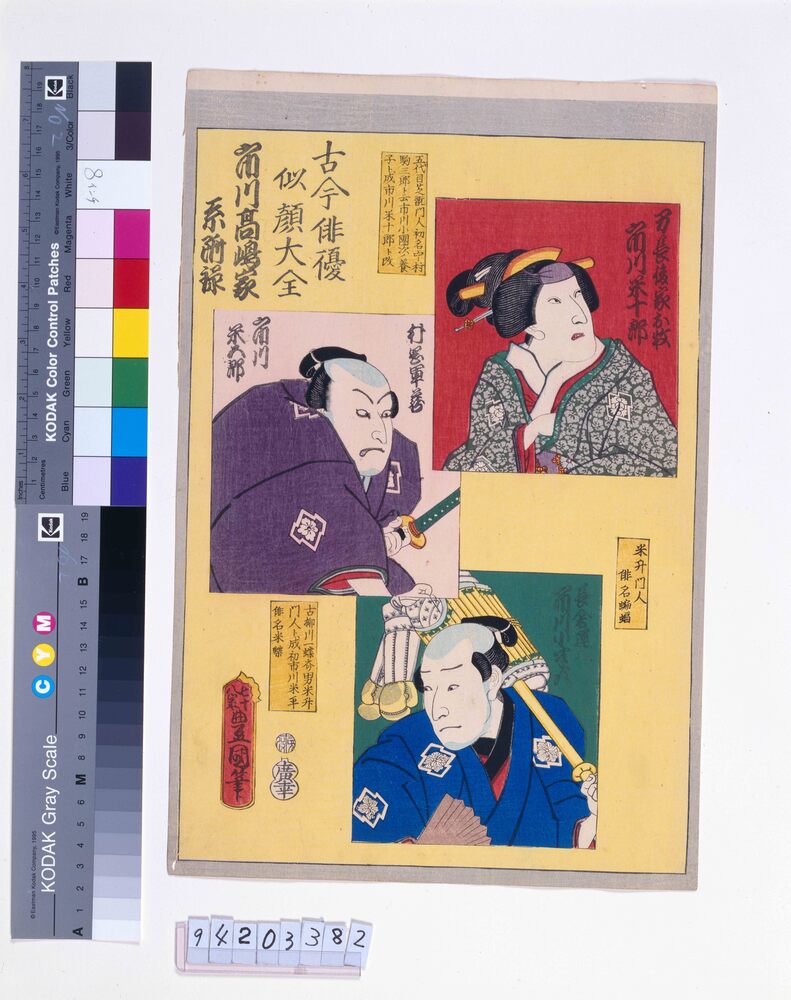 作品画像:古今俳優似顔大全 市川高嶋家系附禄