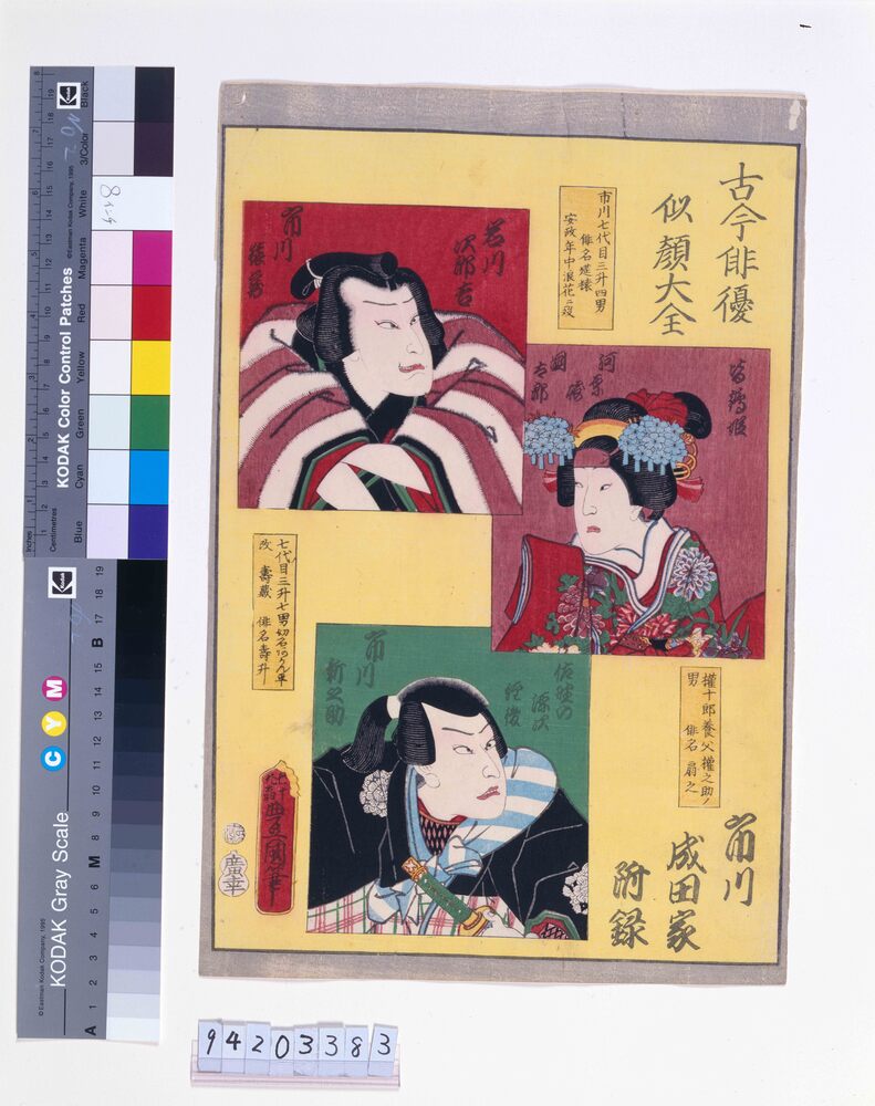 作品画像：古今俳優似顔大全 市川成田家附禄