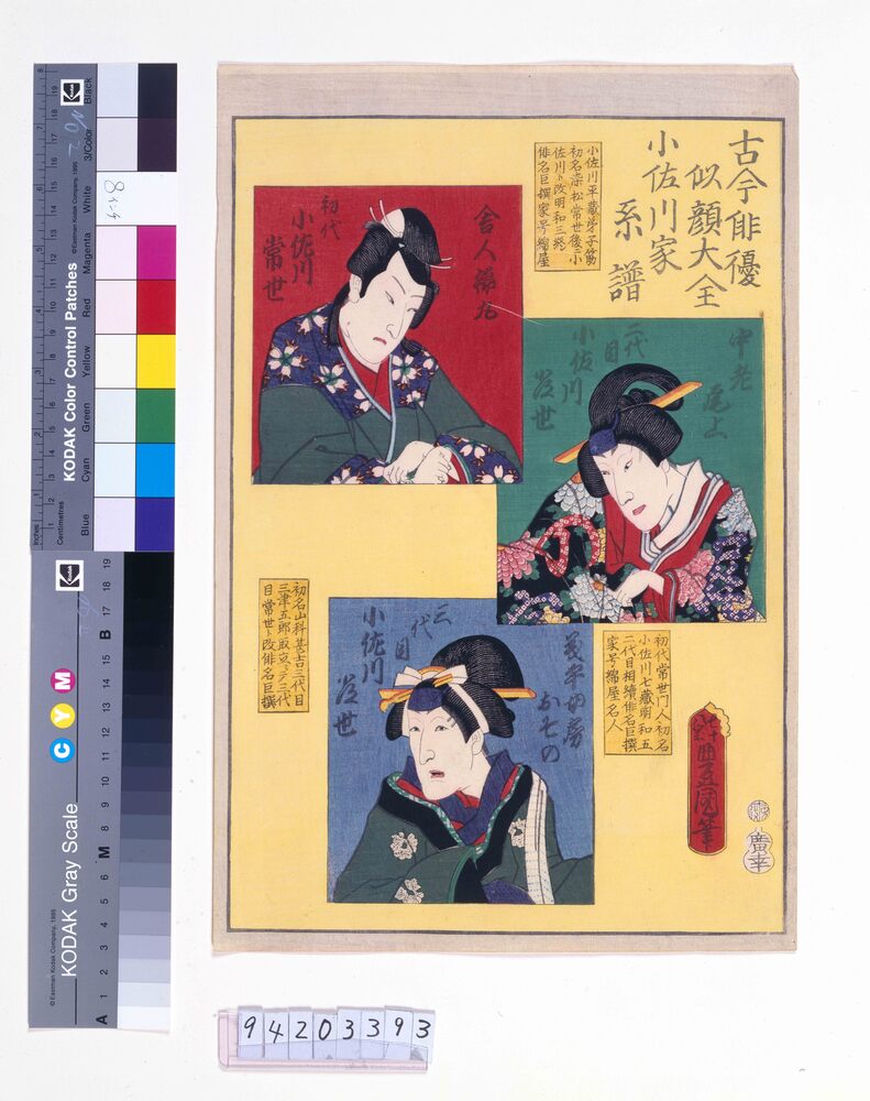作品画像:古今俳優似顔大全 小佐川家系譜