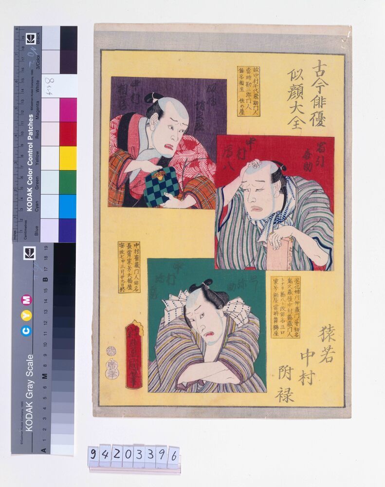 作品画像：古今俳優似顔大全 猿若中村附禄
