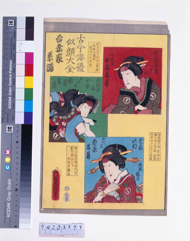 作品画像:古今俳優似顔大全 吾妻家系譜