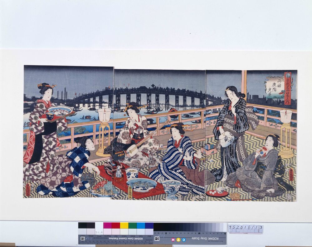 作品画像:東都名所四季之内 両国夜陰光景