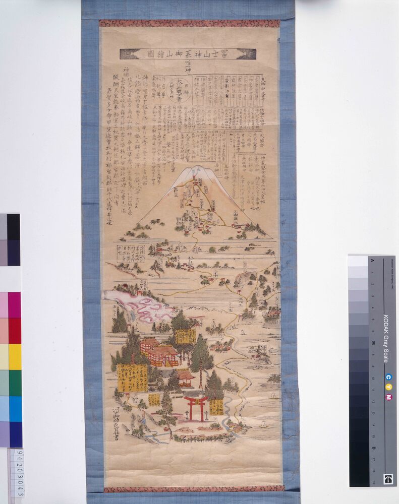作品画像:富士山神系御山絵図