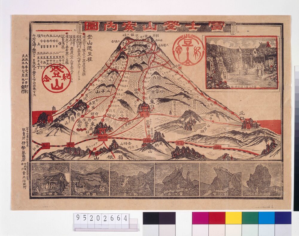 作品画像:富士登山案内図