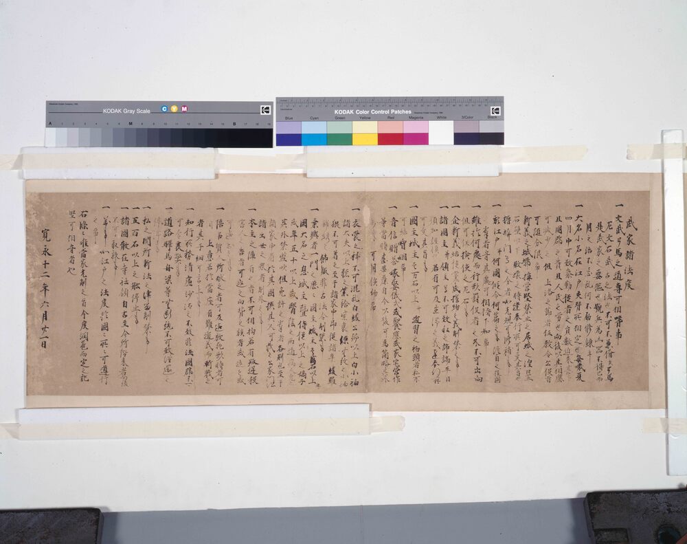 作品画像：武家諸法度
