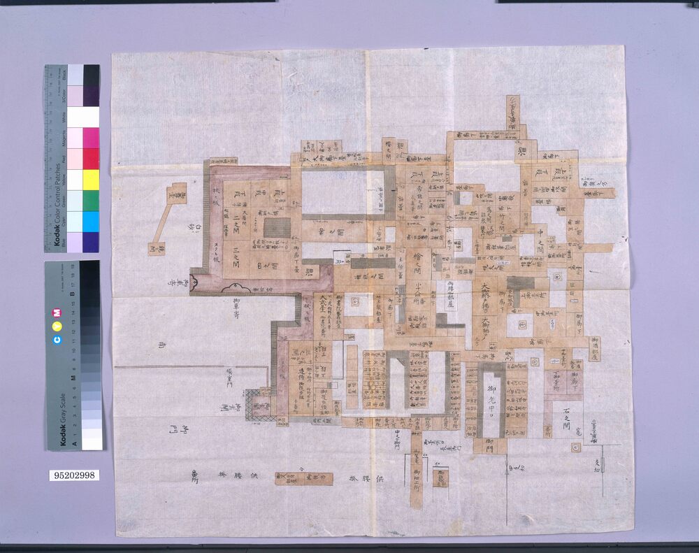 作品画像:江戸城本丸表の図(障壁画作者名入)