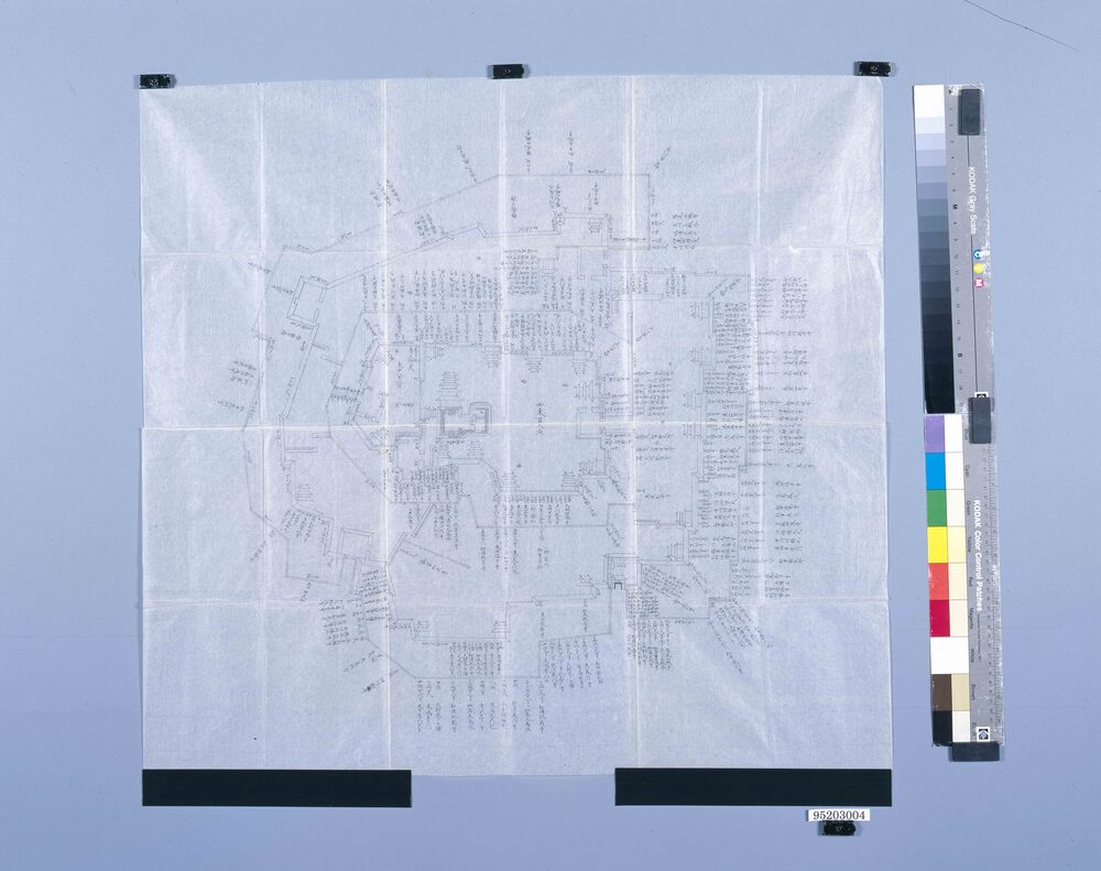 作品画像:大坂城石垣普請大名工区割図