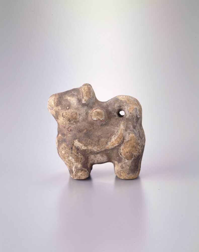 作品画像：泥人形 狛犬
