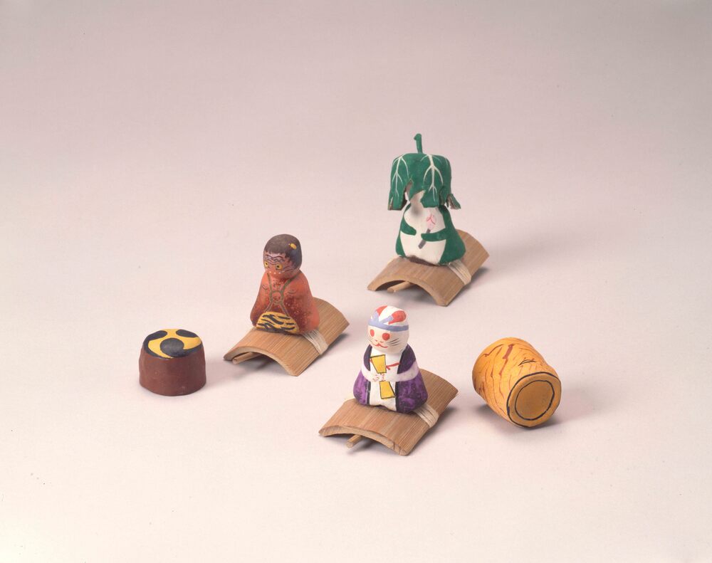 作品画像：ミニチュア玩具 とんだりはねたり　赤鬼
