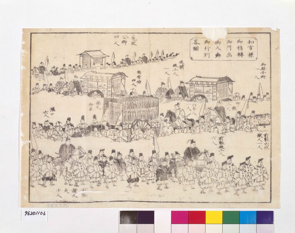 作品画像：和宮様御移転御門出御入輿御行列略図