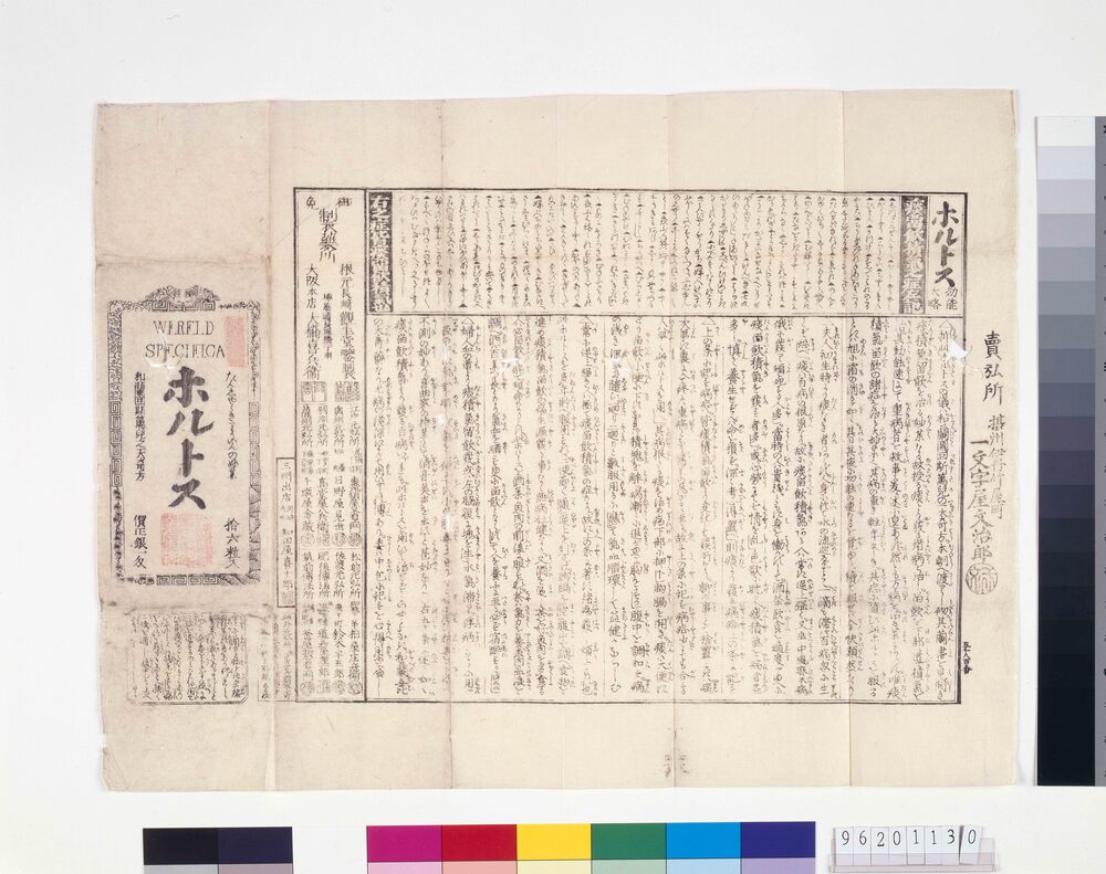 作品画像:ホルトス効能書包紙