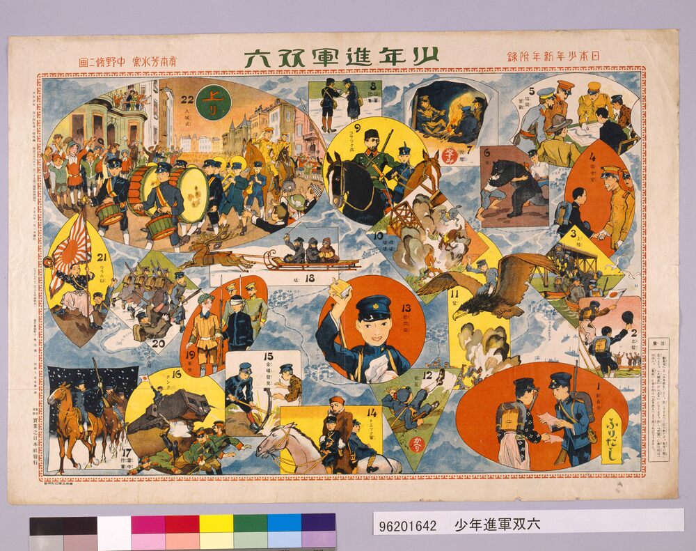 作品画像:少年進軍双六(『日本少年』14巻1号付録)