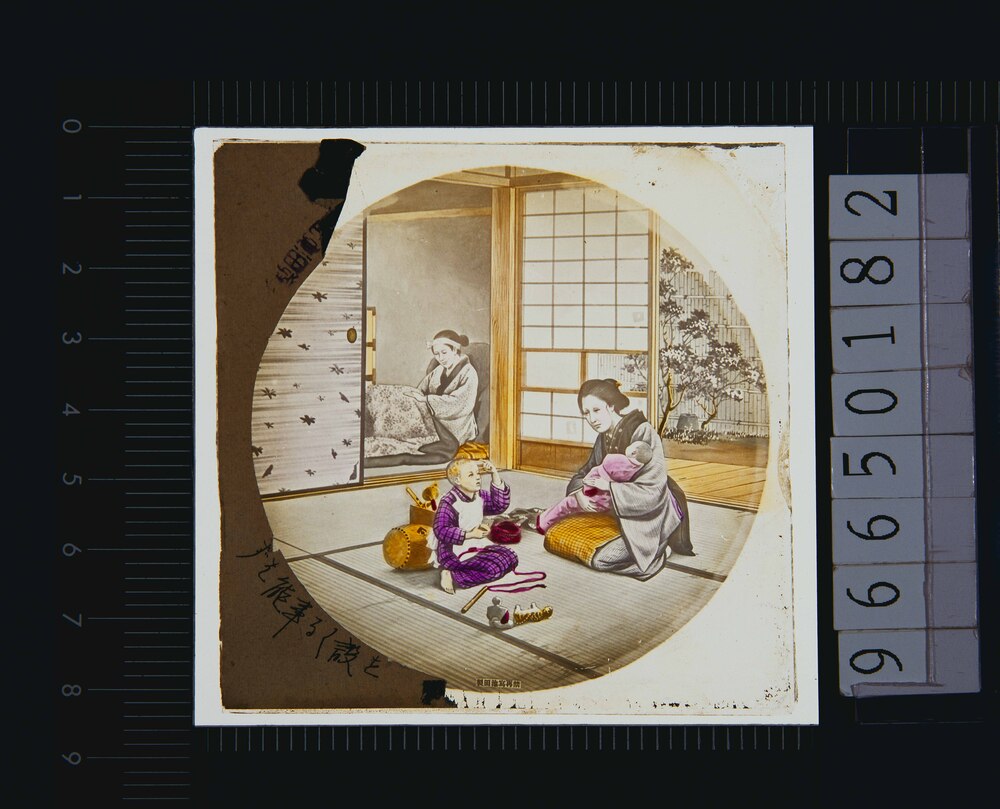 作品画像:母と子(幻燈原板)