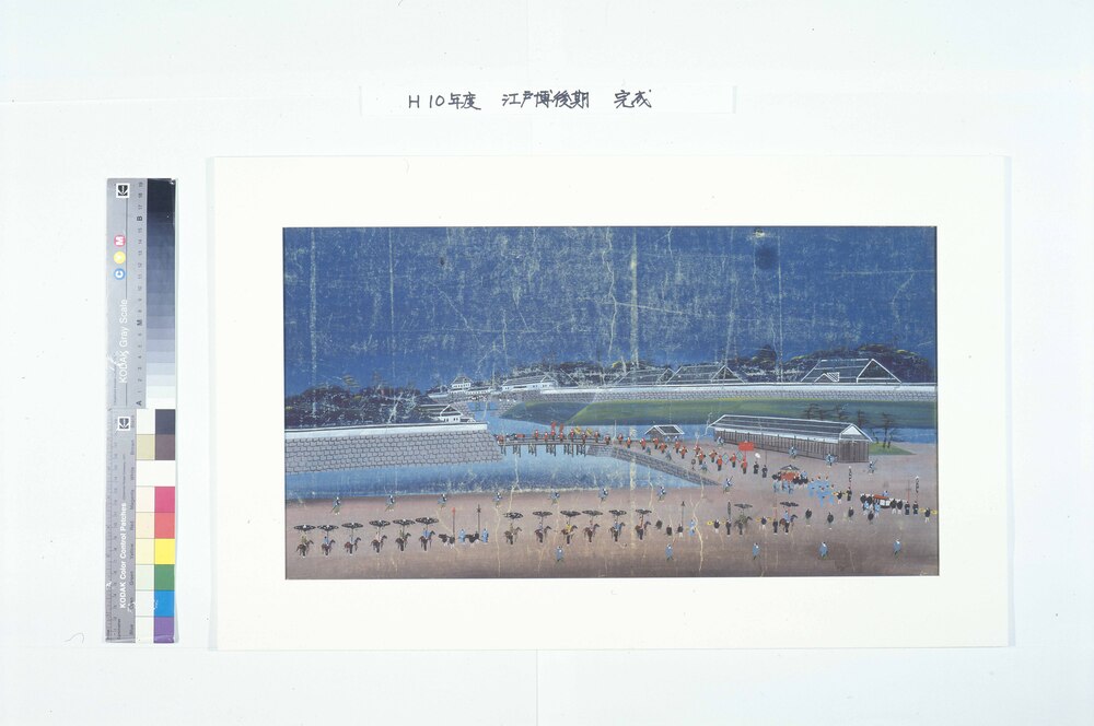 作品画像:泥絵 琉球使節江戸城西の丸登城図