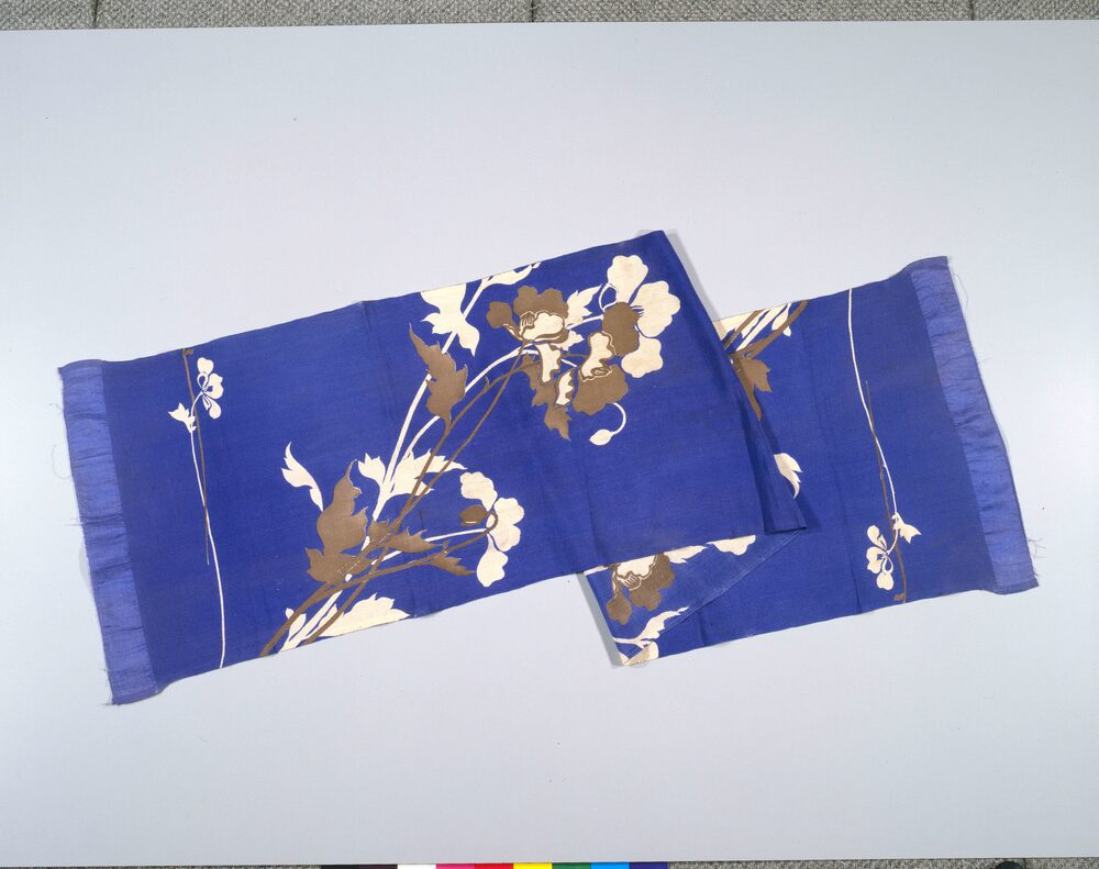 作品画像:虞美人草模様帯揚げ