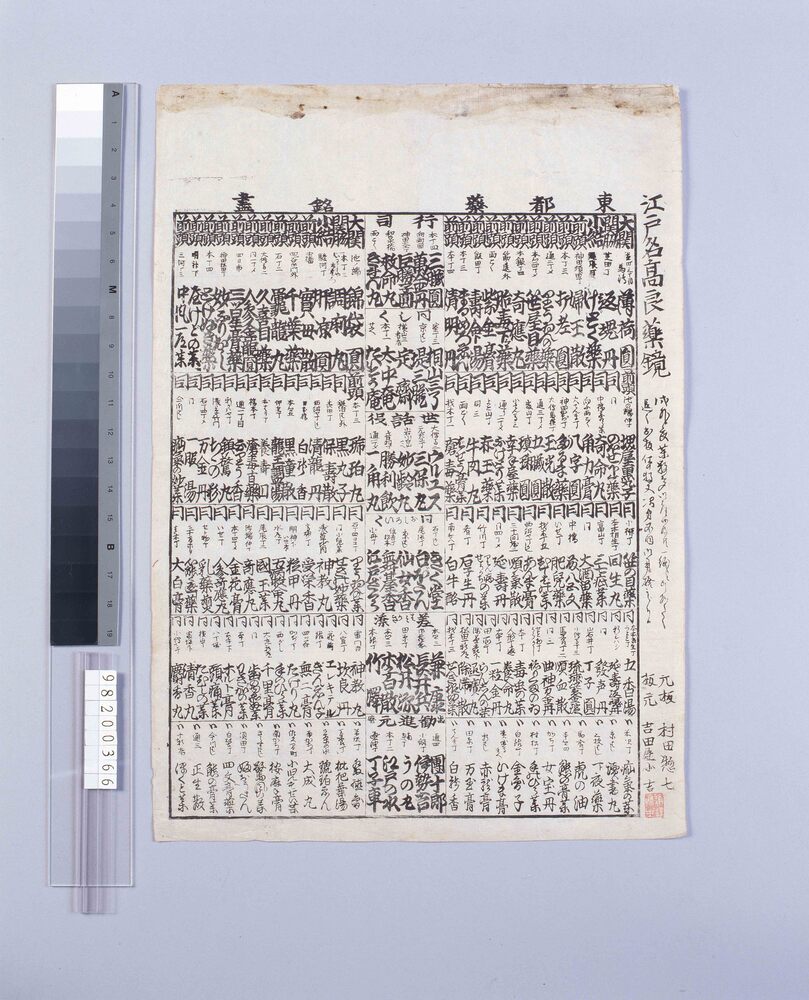作品画像:江戸名高良薬鏡