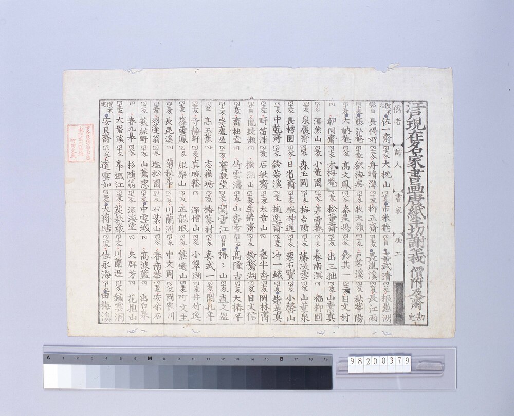 作品画像：江戸現在名家書画唐紙半切謝義