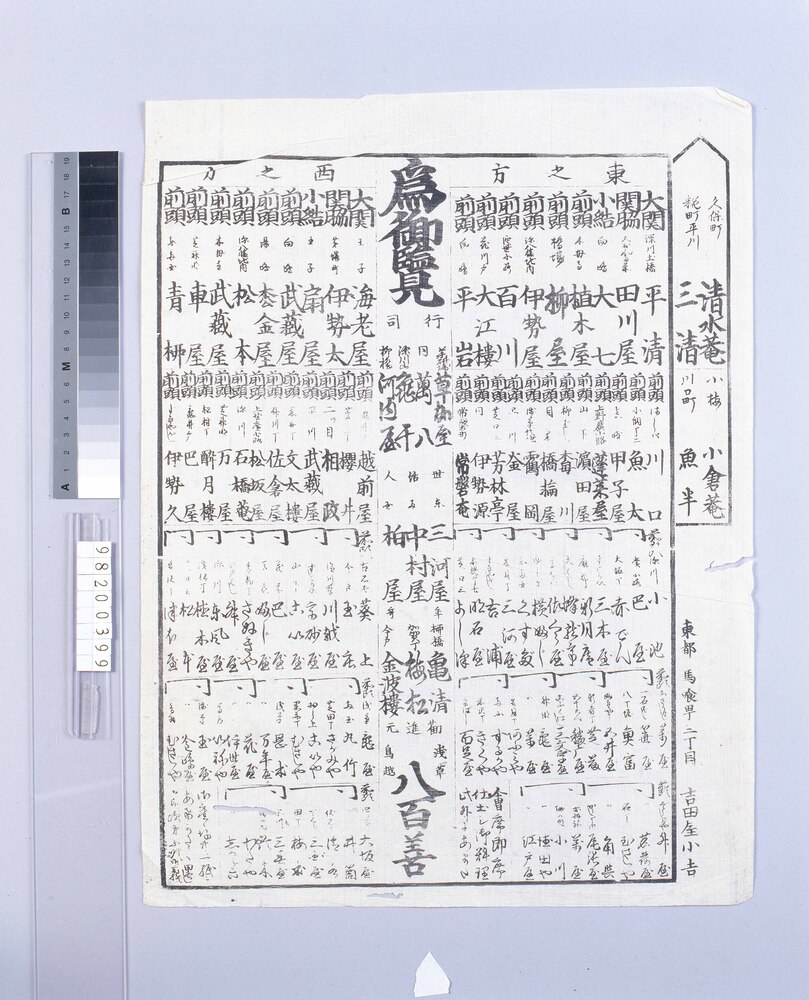 作品画像:江戸割烹番付