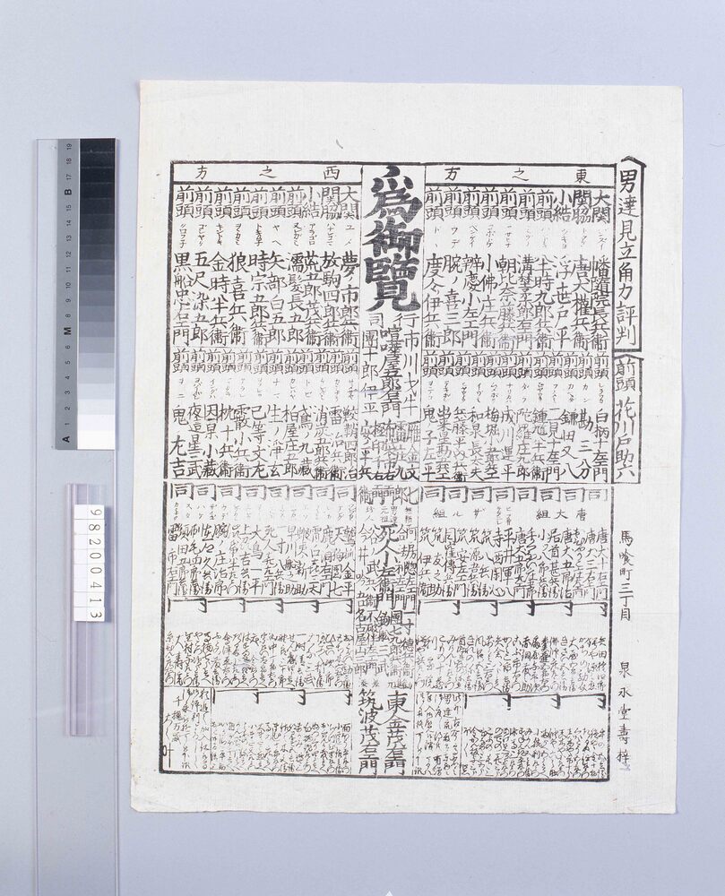 作品画像:男達見立角力評判