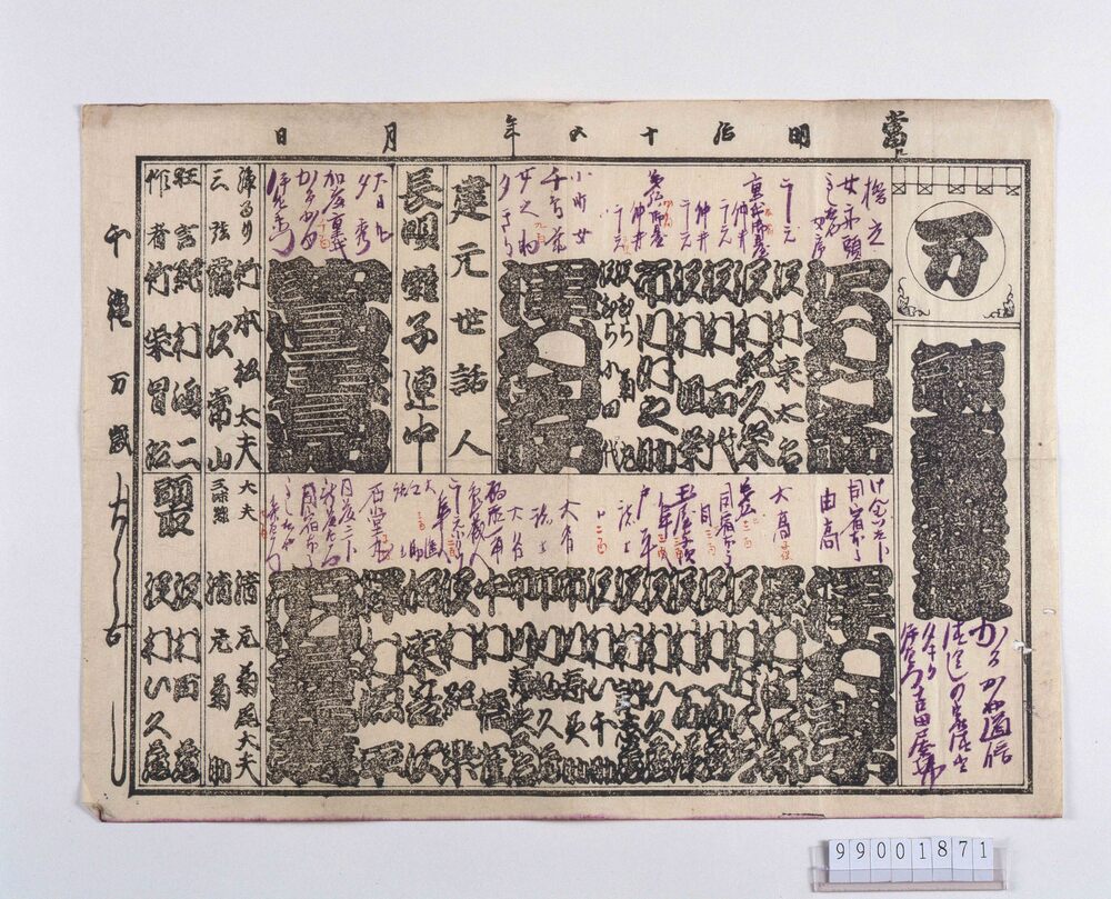 作品画像:辻番付「東京大歌舞伎」