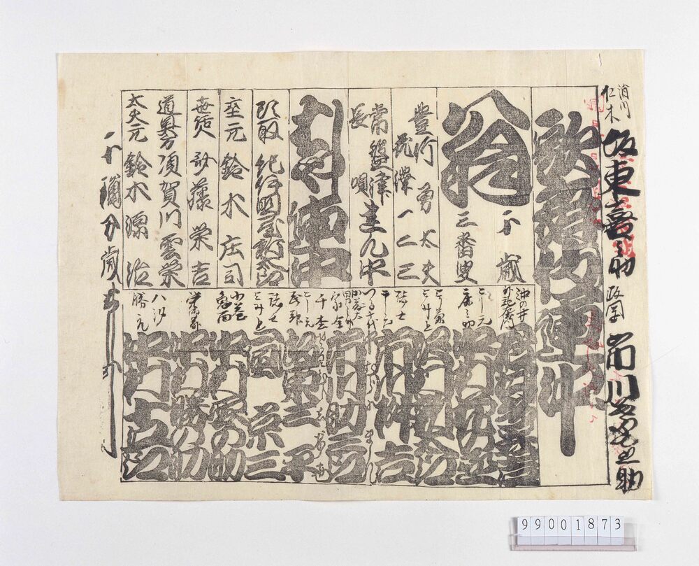 作品画像:辻番付「歌舞伎連中」