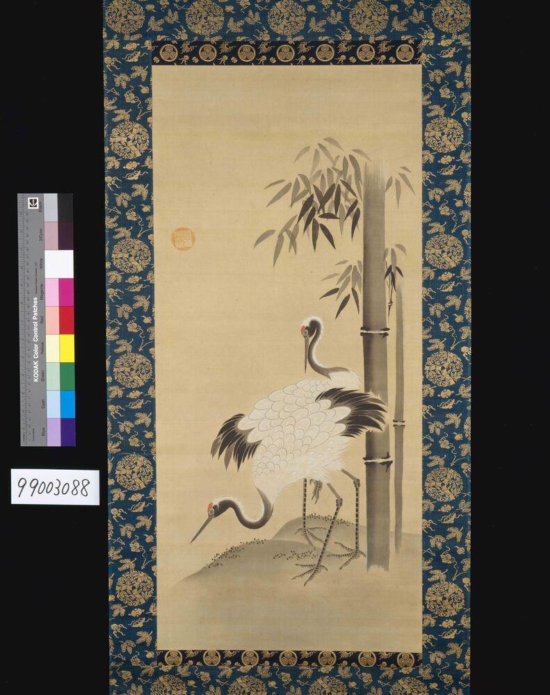 作品画像:竹に双鶴