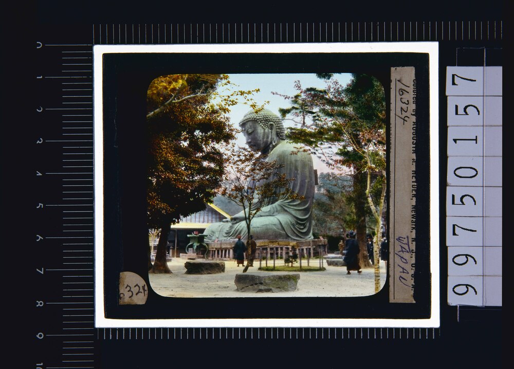 作品画像:鎌倉 大仏(幻燈原板)