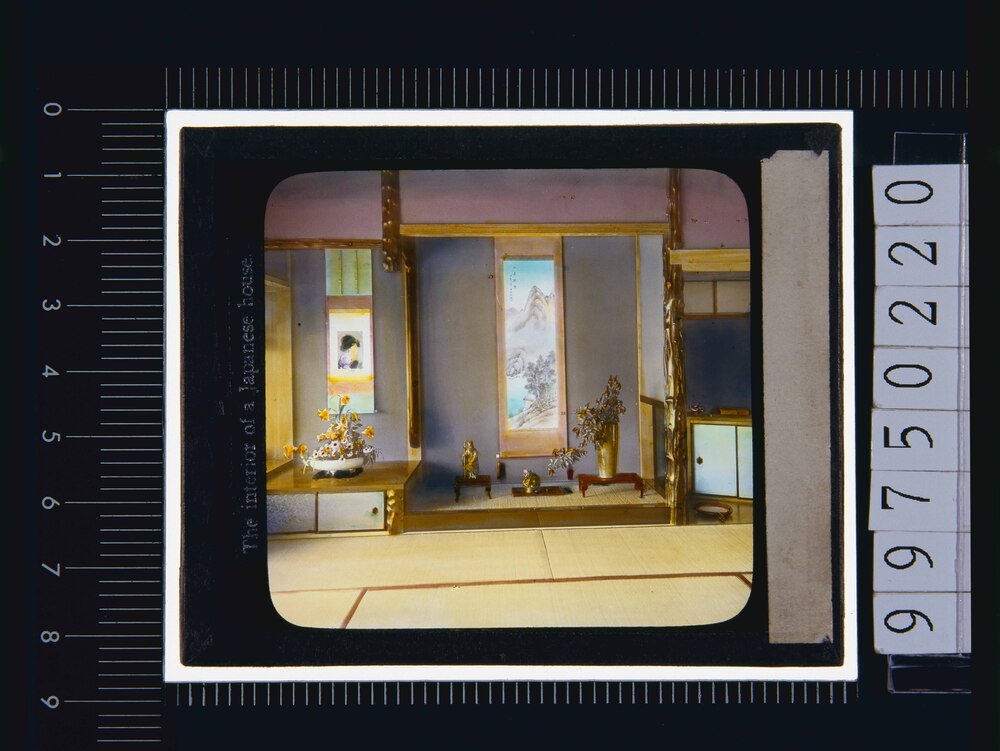 作品画像：日本家屋 室内(幻燈原板)