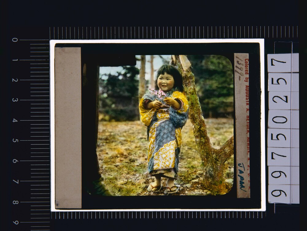 作品画像:子供(幻燈原板)