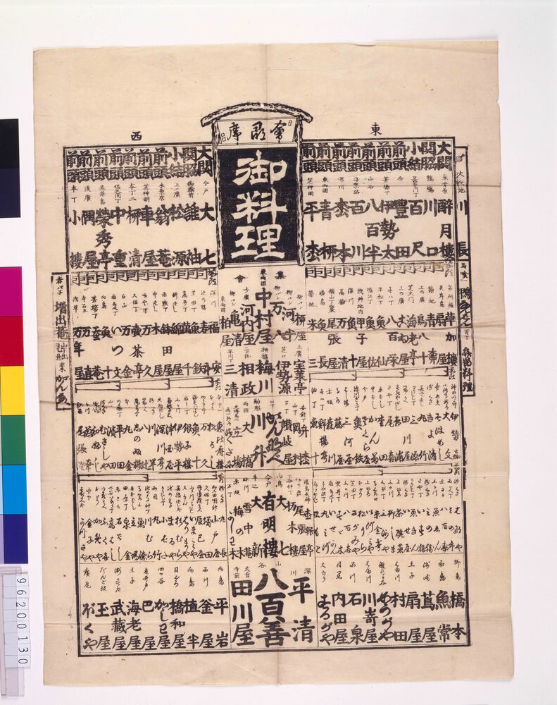 作品画像:会即席御料理料亭番付