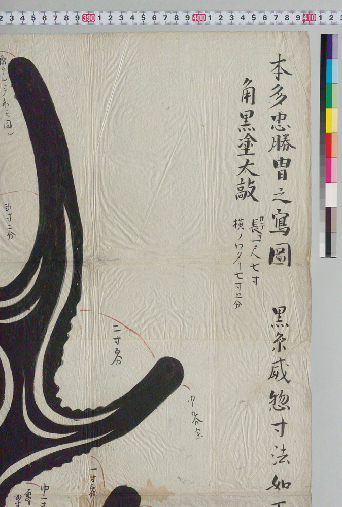 作品画像：本多忠勝冑之写図