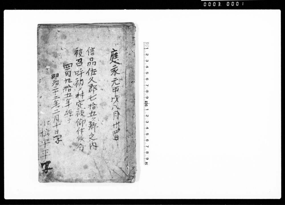 作品画像：信州佐久郡七拾五ヶ郷之内被召呼初メ村定被仰付候分