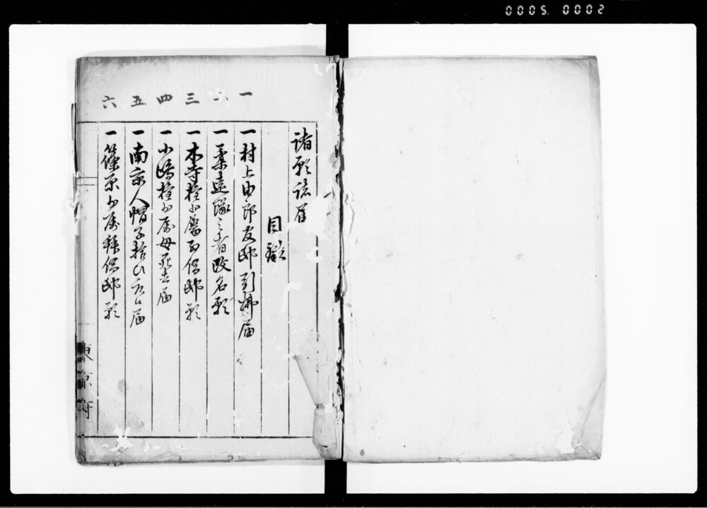 作品画像：諸願諸届（諸願諸届書付類綴）
