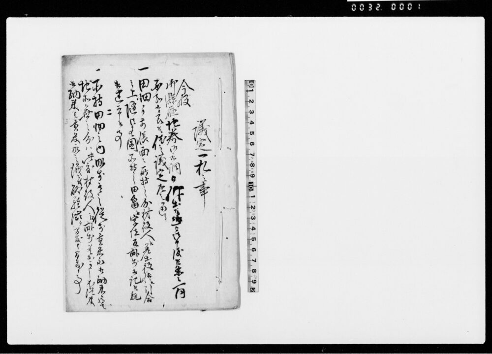 作品画像：議定一札之事（御県庁地券御取調につき）