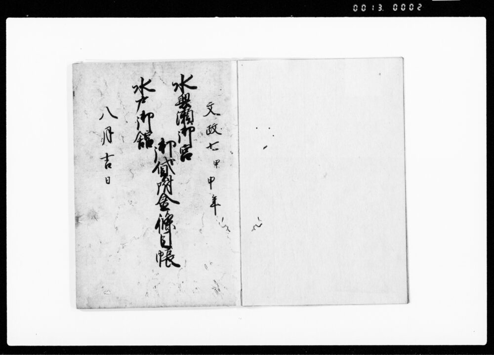 作品画像：水無瀬御宮　水戸御館　御貸附金條目帳