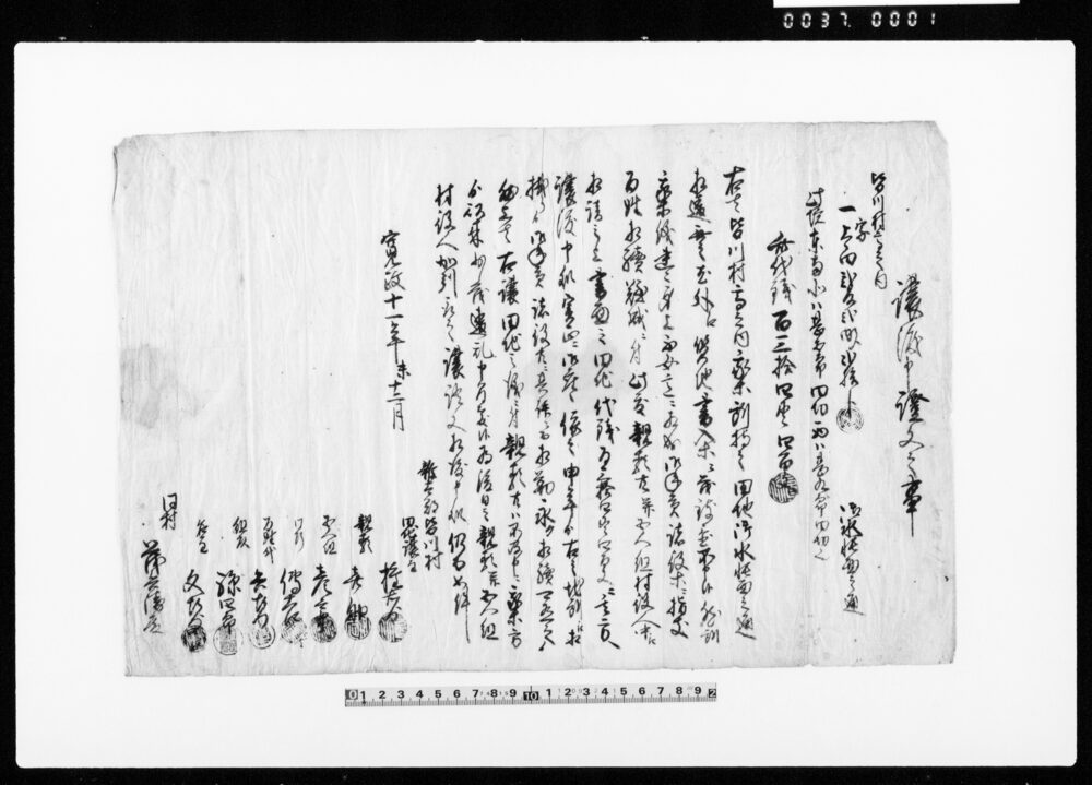 作品画像：（佐渡国雑太郡皆川村文書 佐渡国雑太郡栗野江村文書）