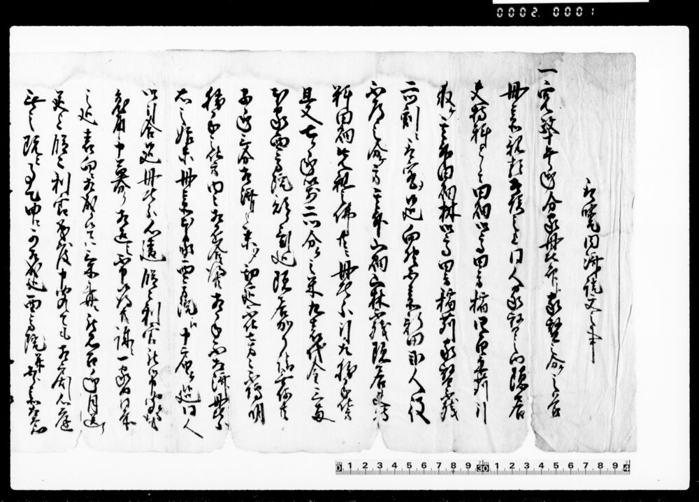 作品画像：取噯内済証文之事（本家・分家家督分けのため両者田畑等所持分取り決めにつき）