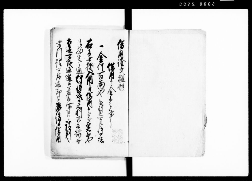 作品画像：諸証文雛形