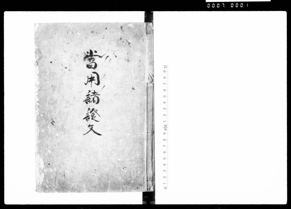 作品画像：当用諸証文（雛形）