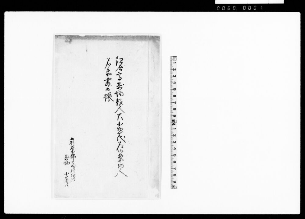 作品画像：組合高寄場役人大小惣代道御案内人名前書上帳