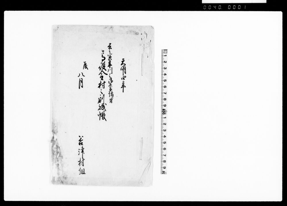 作品画像：去々寅年川々御普請ニ付高役金村々割賦帳（谷津村組）