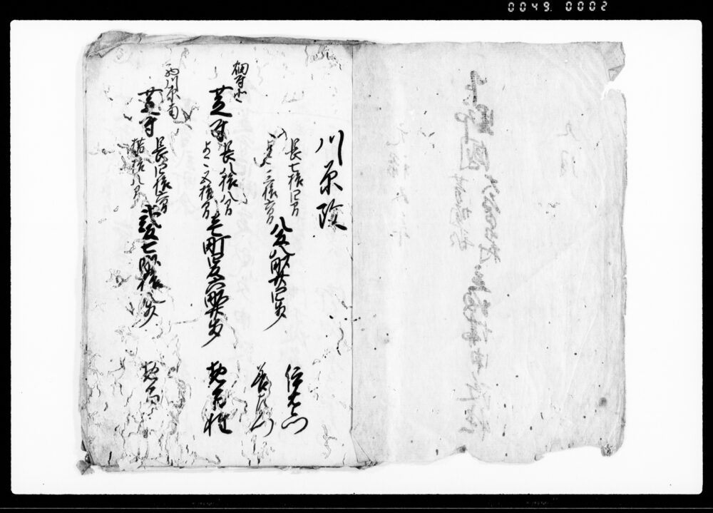作品画像：下野国芳賀郡大道泉村立帰場申ノ改帳