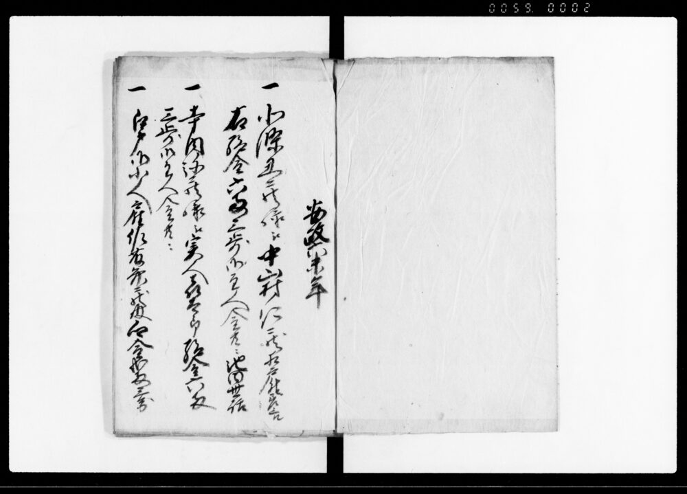 年々江戸名子実人雇留帳（安政6年～明治5年）