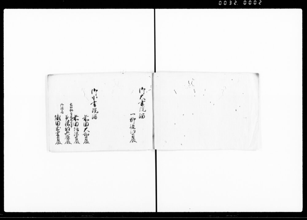 作品画像:御出入衆(御大書院溜・御小書院溜・御勝手座鋪御出入衆人名書上)