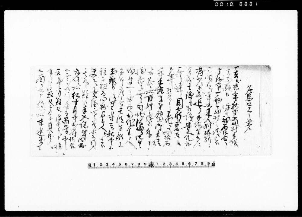 作品画像:乍恐口上之覚(手余高の件につき)