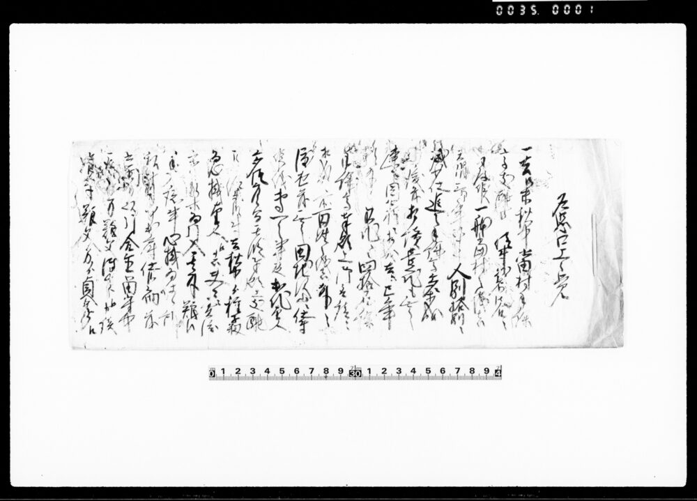 作品画像：乍恐口上之覚（当村手余高の件につき）