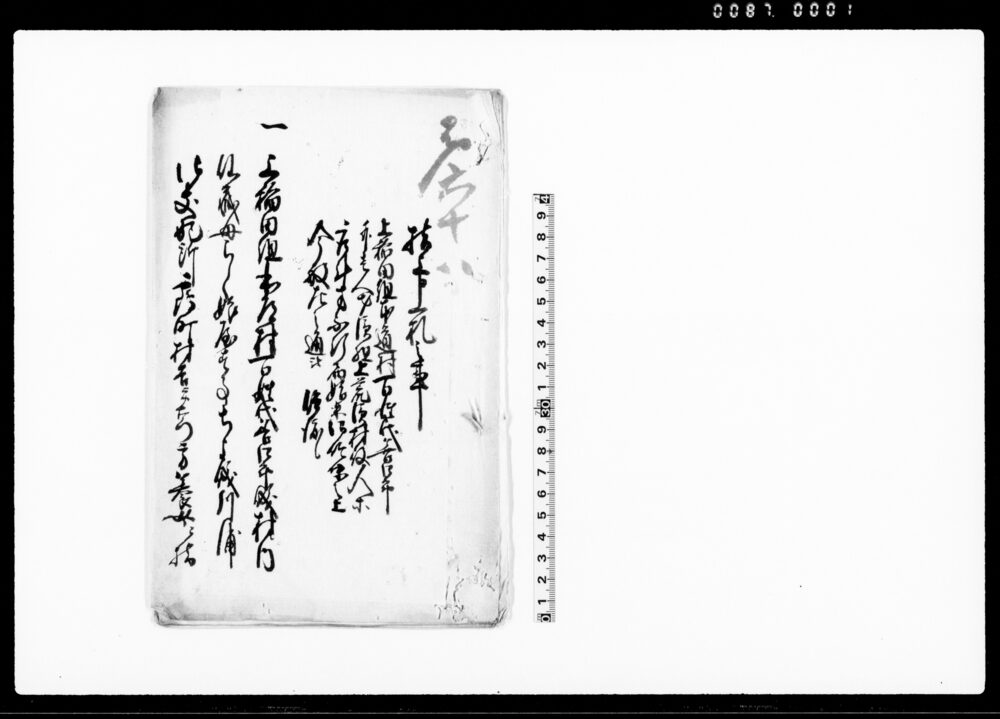 作品画像:(上稲田組中道村百姓代外壱人并才浜組上荒浜村役人等取計方不行届始末吟味につき一札及び無宿止宿の件請書書留)