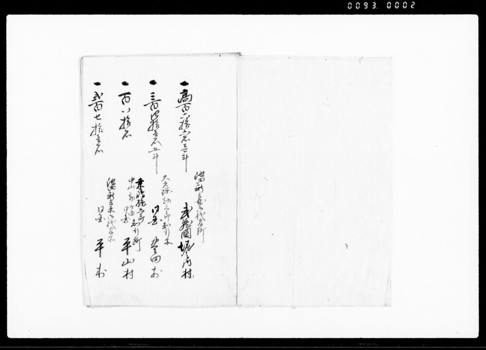 作品画像：日野伝馬助郷御証文高写