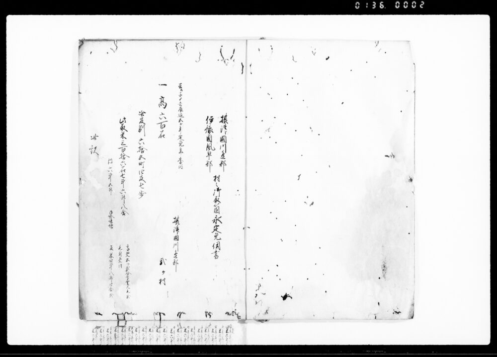 作品画像：摂津国川辺郡伊予国風早郡村々御取箇永定免伺書