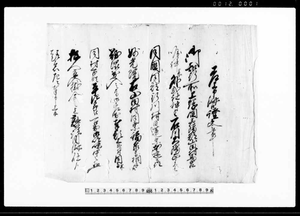 作品画像：差上申済口証文之事（上総国夷隅郡行川村本迹寺住妙光院同郡山田村福泉寺を相手取難渋出入の旨につき・後欠） 他